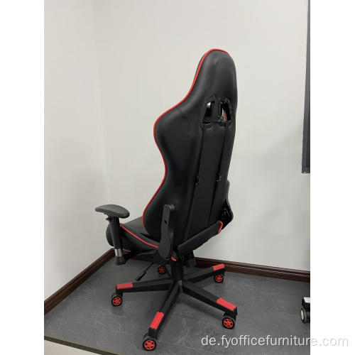 Großhandel rot Gaming Chair Leder Liegestuhl mit Rollen